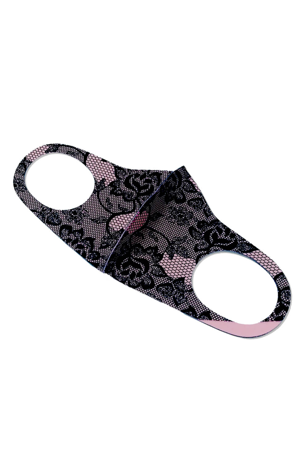 Rose Lace Print Fast Drying Fashion Face Mask, Image 2 of 2