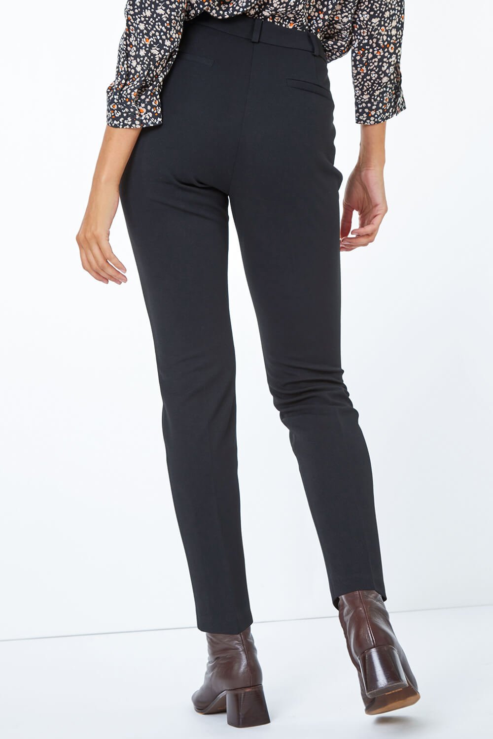 Black Tapered Leg Smart Trouser, Image 4 of 5