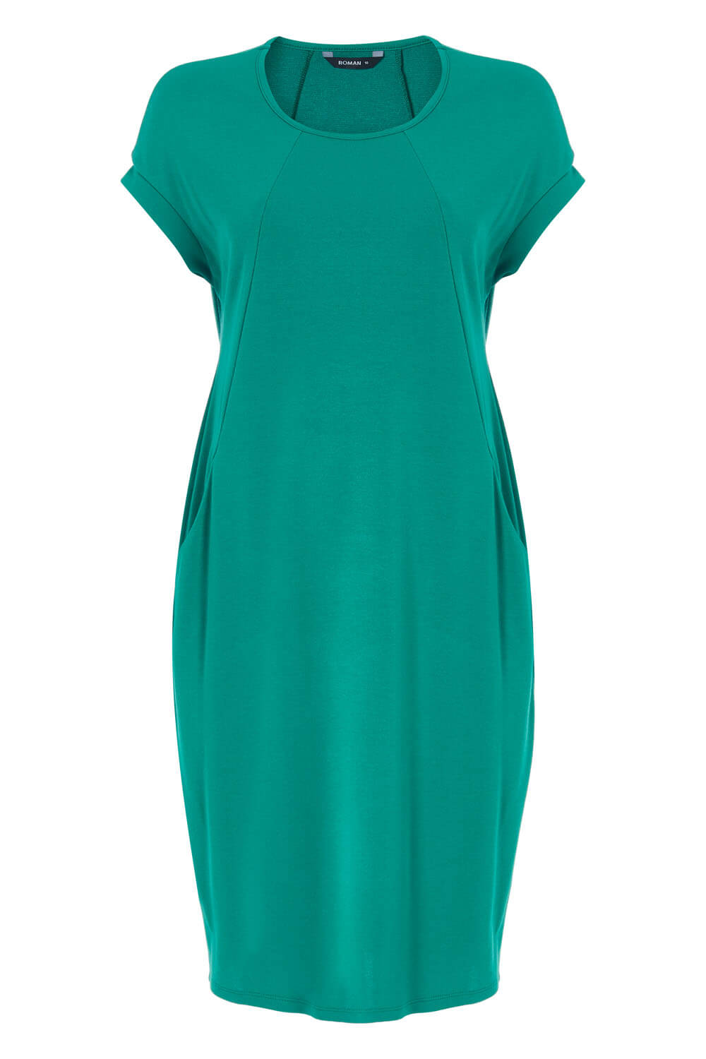 Green Relaxed Fit Crepe Dress, Image 5 of 5