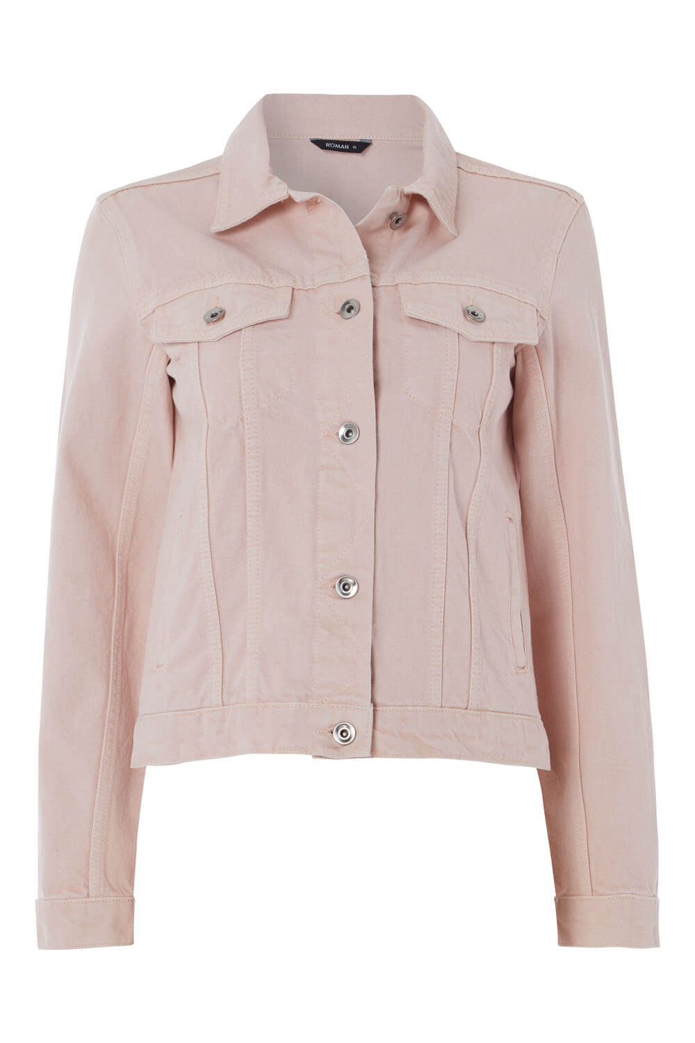 Light Pink Classic Cotton Denim Jacket, Image 4 of 4