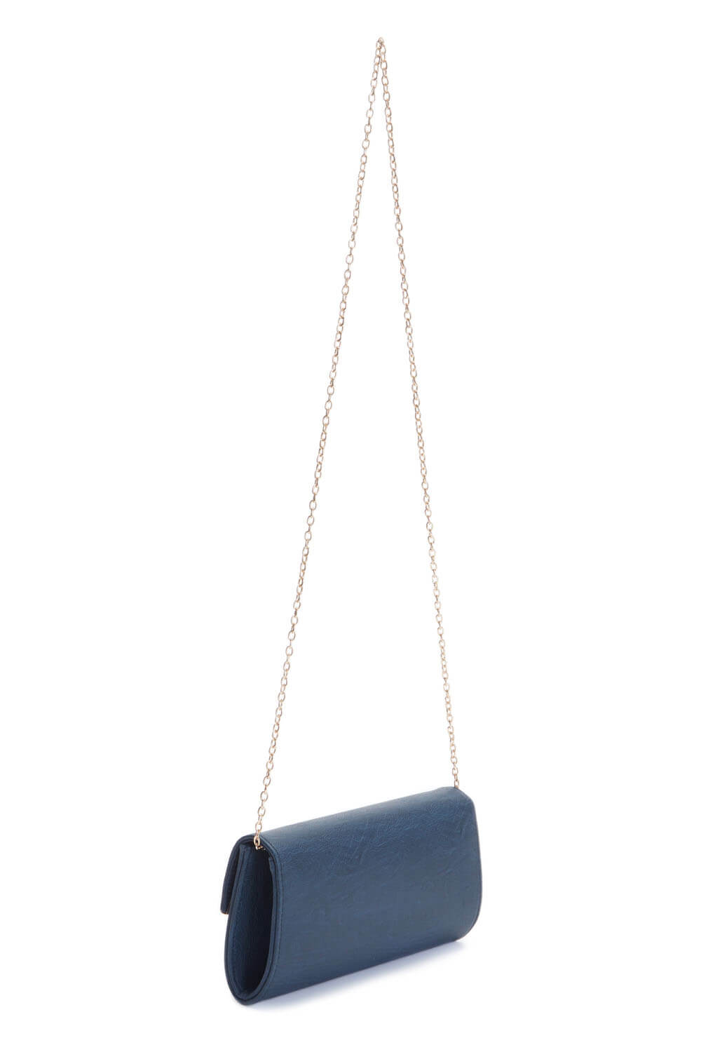 Navy  Rounded Envelope Clutch Bag, Image 2 of 5