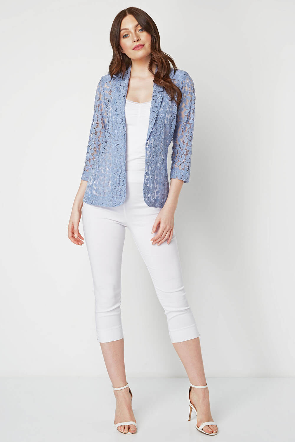 navy lace blazer
