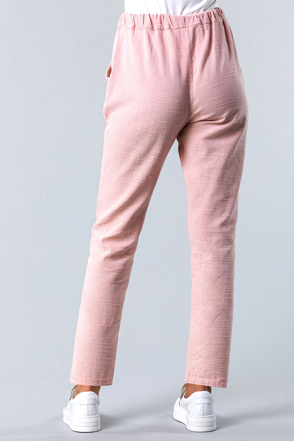 Light Pink Woven Tie Front Joggers, Image 3 of 4