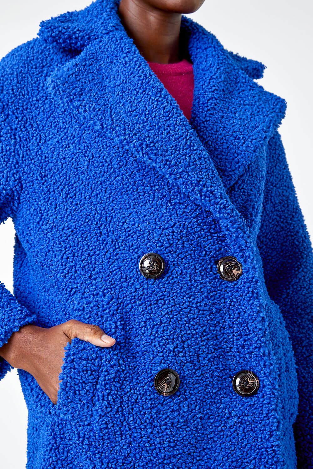  Faux Fur Longline Teddy Coat, Image 5 of 5
