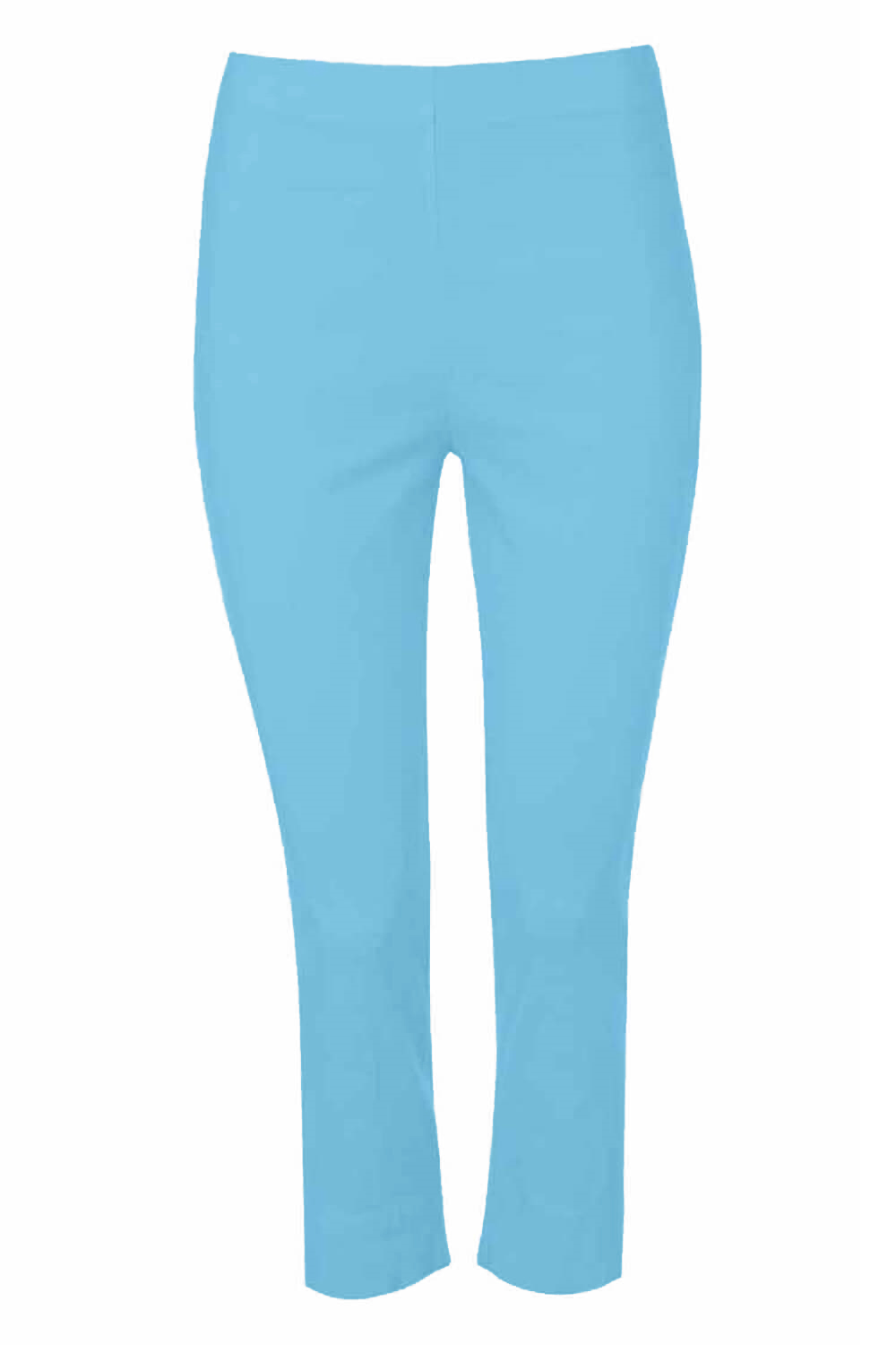 Sky Blue Cropped Stretch Trouser, Image 4 of 7