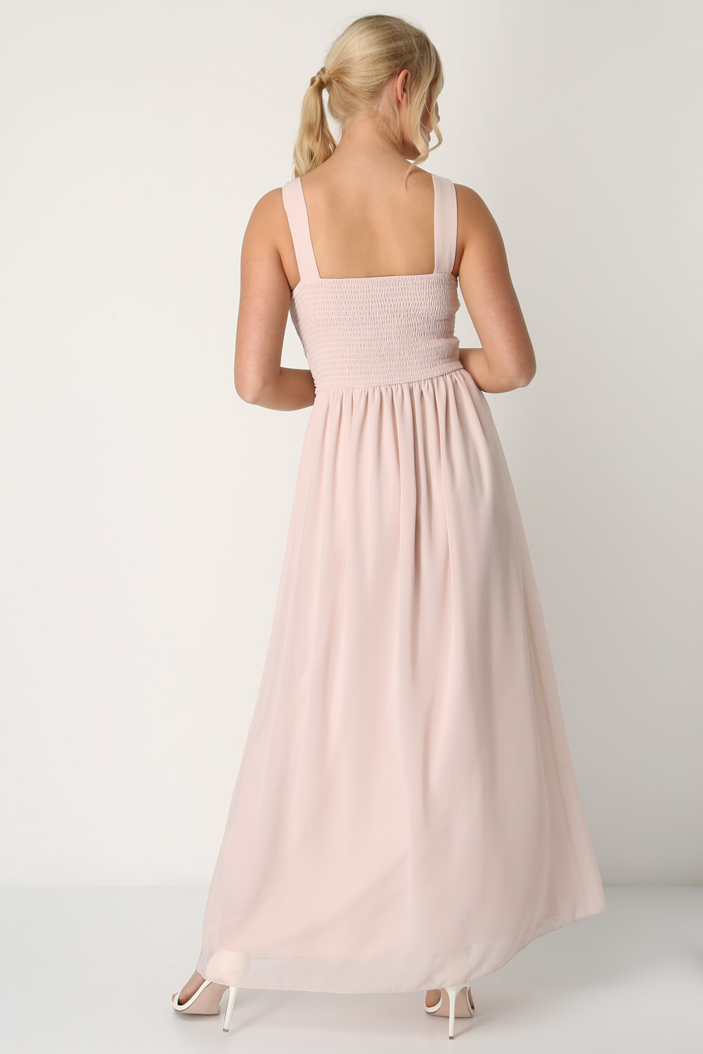Light Pink Bead Embellished Maxi Dress, Image 2 of 4