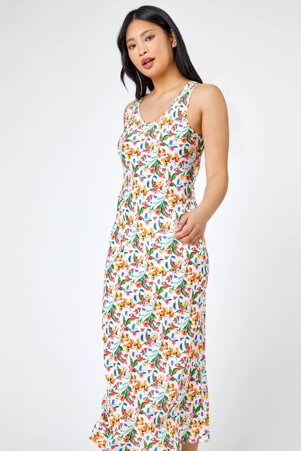 Petite Floral Print Maxi Dress