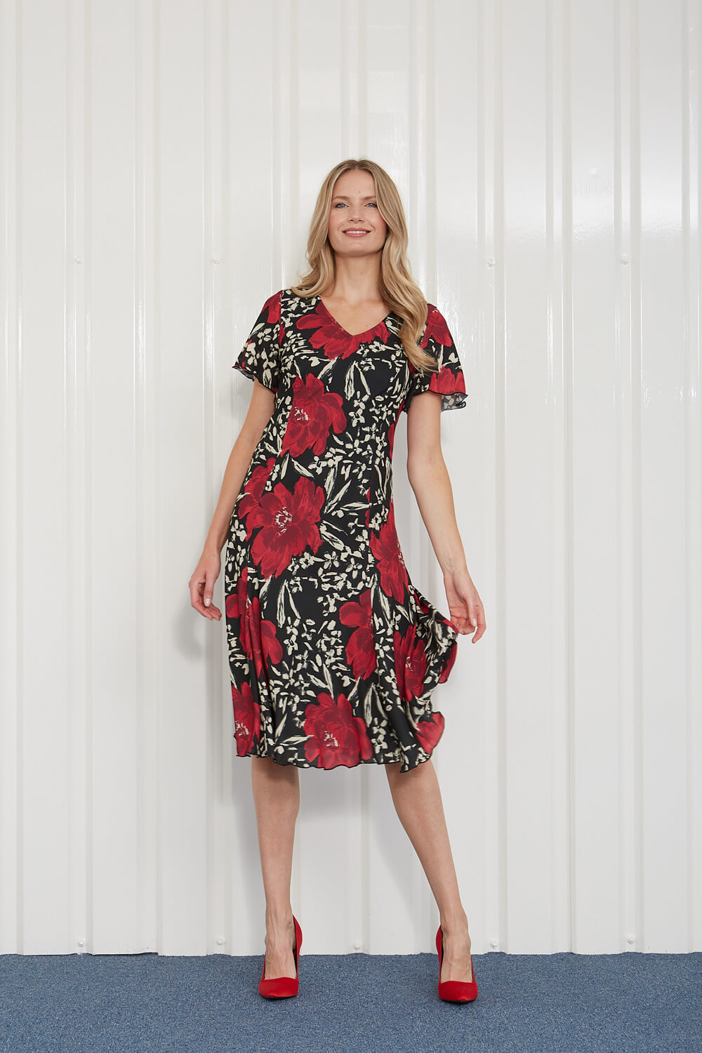 Julianna Poppy Print Dress