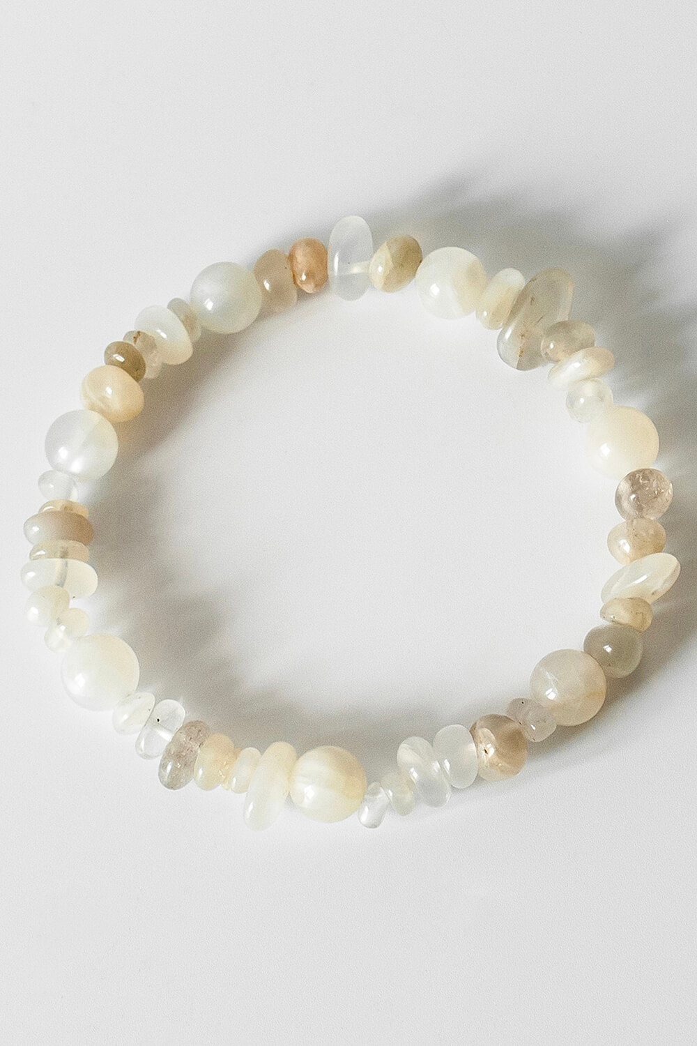 White Moonstone Gemstone Bracelet, Image 2 of 2