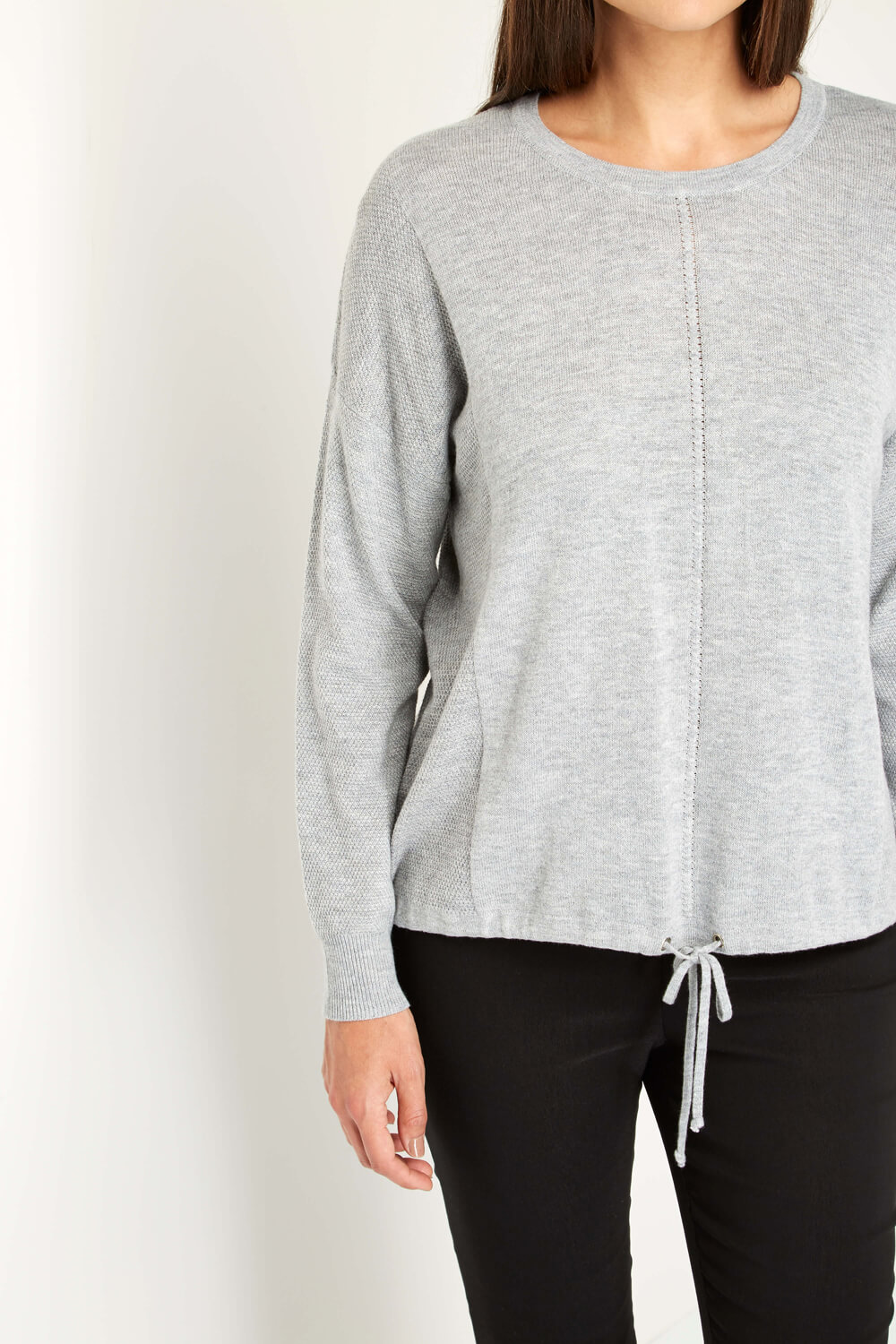 Tie Detail Jumper in Grey Roman Originals UK