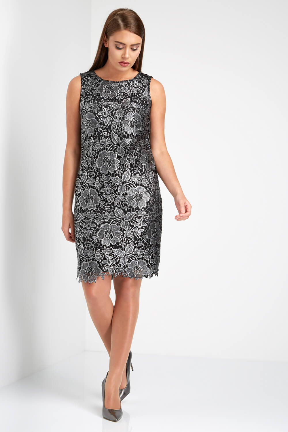 silver shift dress uk