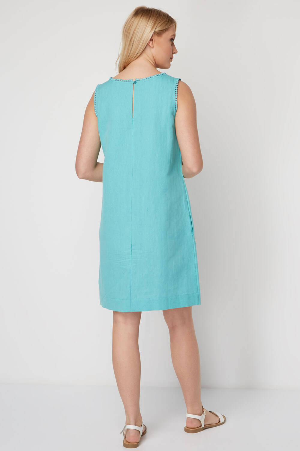 Jade Plain Shift Dress, Image 2 of 4