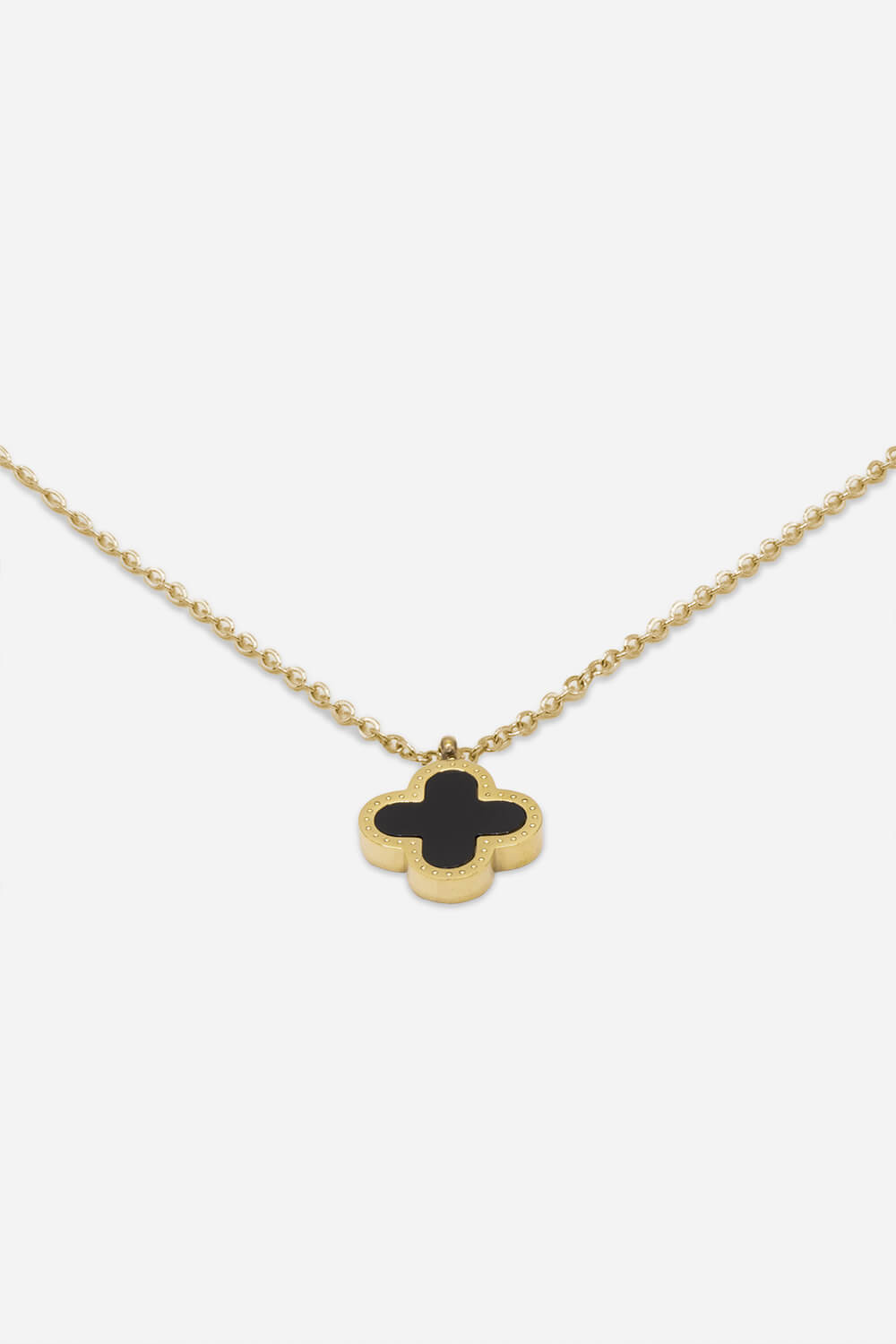 Stainless Steel Reversable Clover Necklace