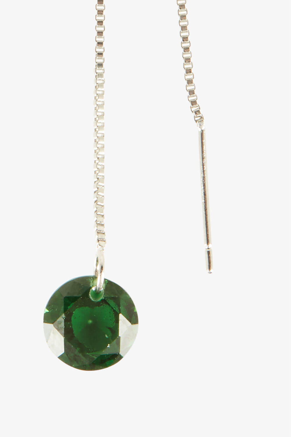 Green Diamante Drop Earrings, Image 3 of 3