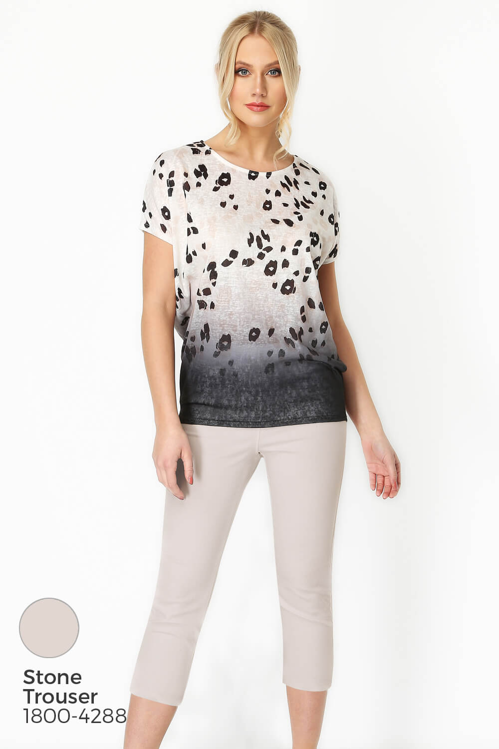 Natural  Ombre Animal Print Top, Image 6 of 8