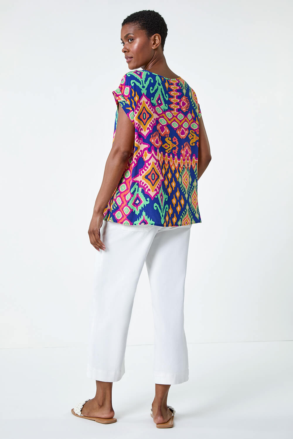 M.A.B.E - Ari Print Short Sleeve Top - Red main image 1