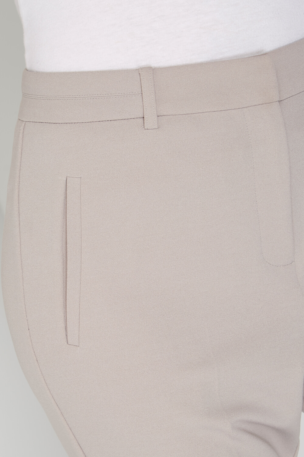 Taupe Tailored Pleated Trouser, Image 4 of 5